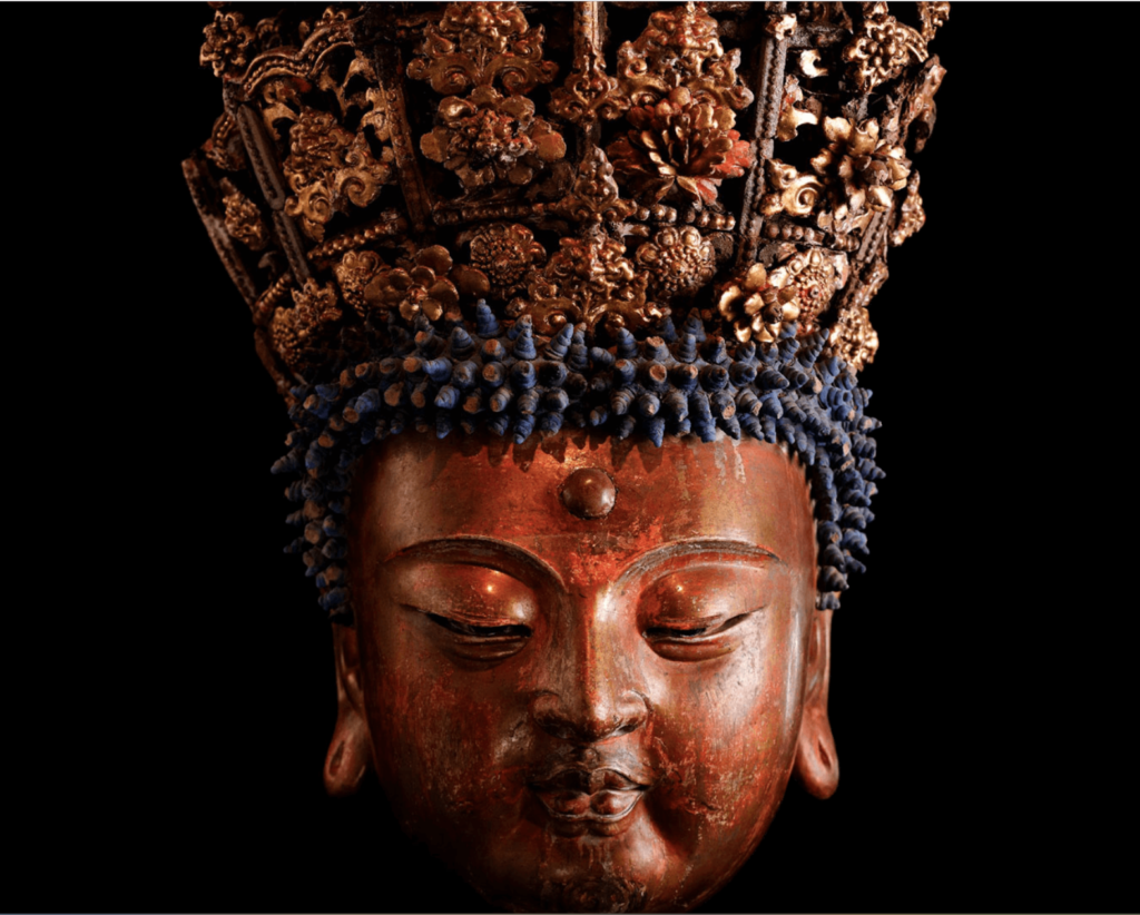 Head of Buddha with Regal Crown, China Ming dynasty (15th century). Photo courtesy of the Tsz Shan Monastery