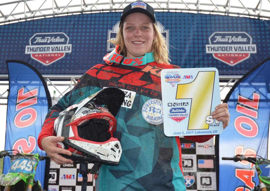Mackenzie Tricker took advantage of the weekend from her off-road duties to catch up on a little motocross - and came away with the overall win.