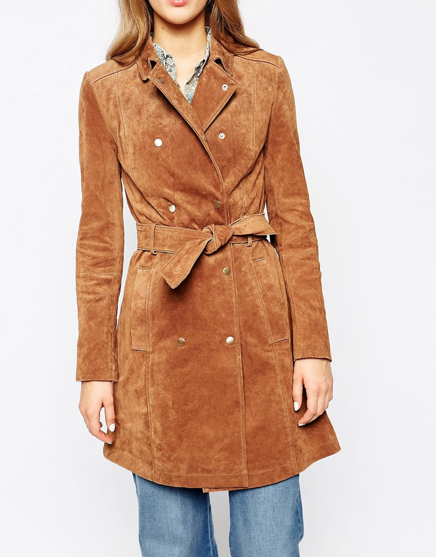 Image 3 of Mango Suede Belted Trench Coat