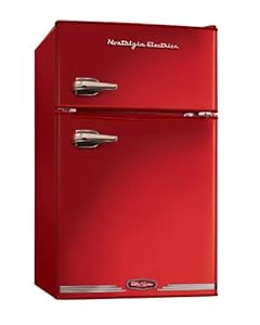  Nostalgia Electrics RRF325HNRED Retro Series 3.1-Cubic Feet Compact Refrigerator Freezer, Red price