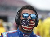 Driver Bubba Wallace prior to the start of the NASCAR Cup Series at the Talladega Superspeedway in Talladega, Ala., Monday, June 22, 2020. (AP Photo/John Bazemore) ** FILE **