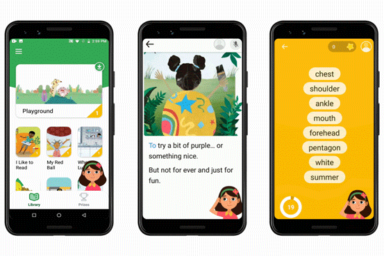 Google developed an Android app, Read Along by Google, that uses speech recognition technology to... online resources