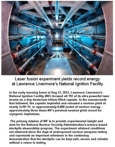 Laser Fusion Experiment