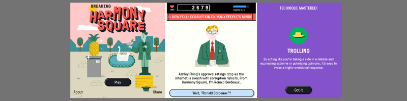 Playing the Harmony Square game helps build resistance against disinformation.