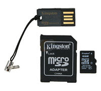 Kingston microSDHC 16GB Class 10 Multi Mobility Kit 16GB