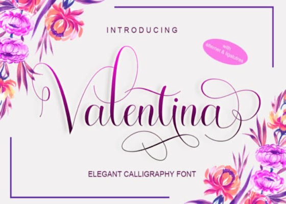 Valentina on the Romantic Wedding Fonts Bundle