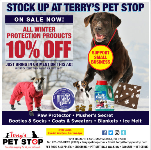 Winter Sale at Terry s Pet Stop in Morris Plains Madison NJ