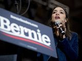 Rep. Alexandria Ocasio-Cortez, D-N.Y., speaks at a campaign rally for Democratic presidential candidate Sen. Bernie Sanders, I-Vt., at the Whittemore Center Arena at the University of New Hampshire, Monday, Feb. 10, 2020, in Durham, N.H. (AP Photo/Andrew Harnik) **FILE**