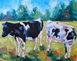 Two Cows in Pasture - Posted on Saturday, December 27, 2014 by Mary Anne Cary