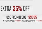 Extra 35% off on Min. purchase of Rs.1999 (Max.Discount of Rs.1500)
