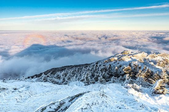 Undercast clouds from mountain summit. Courtesy Stephanie Graudons