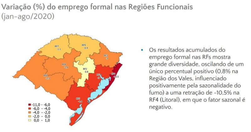 Emprego formal por região