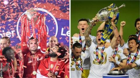 Liverpool and Leeds lift their trophies