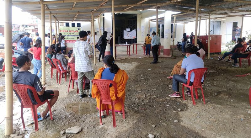 Vaccination centre in manipur