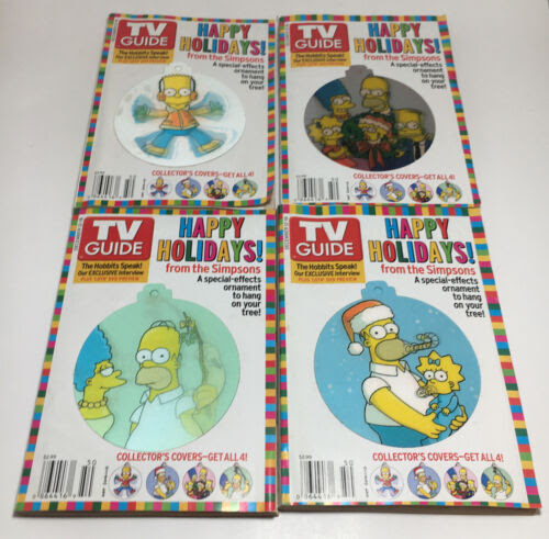 TV guide set Happy Holidays 2004 Simpsons Ornaments | eBay