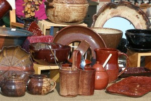 pottery at the farmers' market