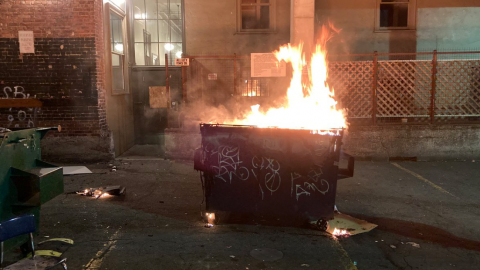 Seattle 'Autonomous Zone' Protesters Call 911 Over Literal Dumpster Fire