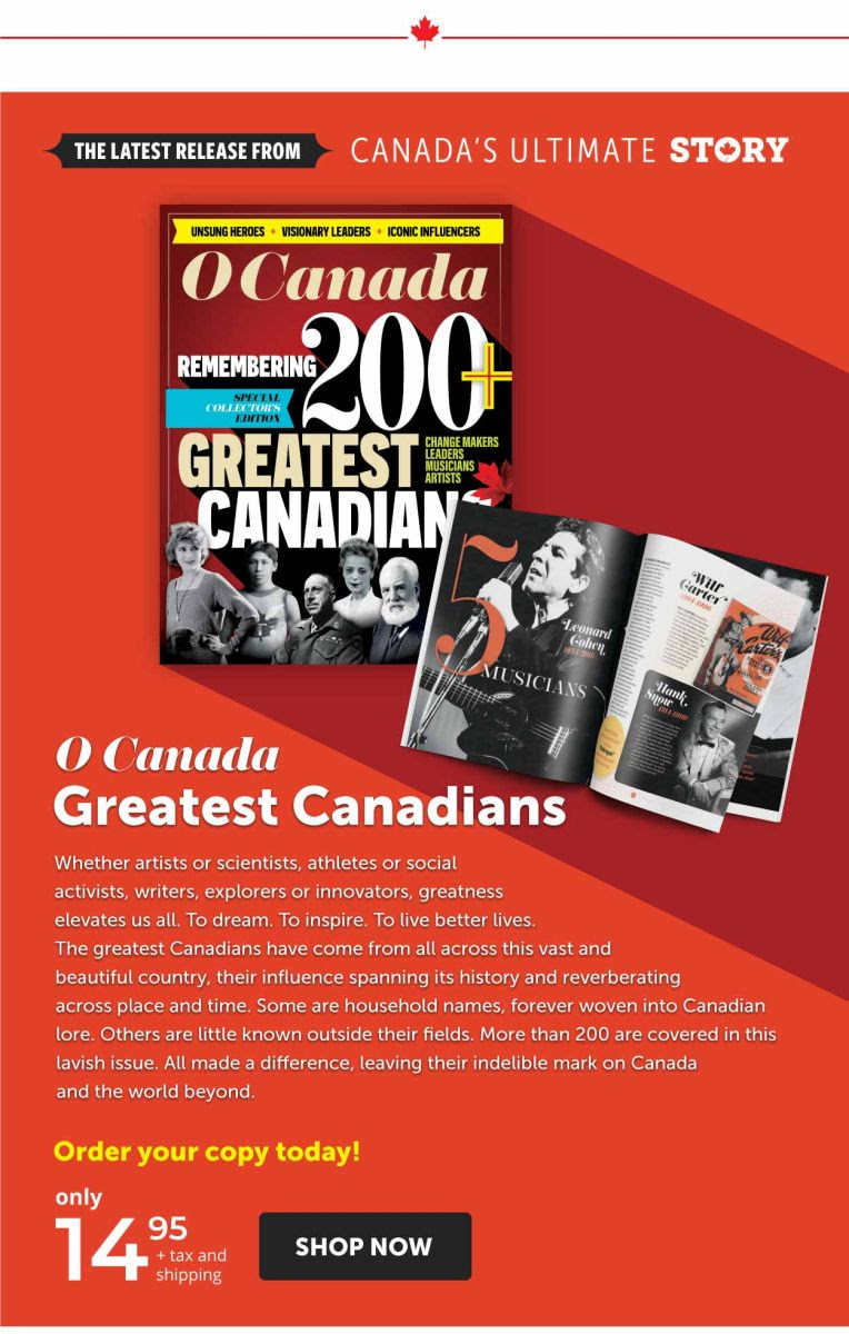 Greatest Canadians - Canada's Ultimate Story