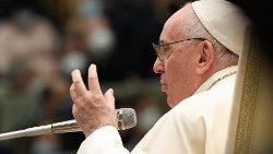 Papa Francesco durante l'udienza generale di mercoledì 29 settembre 2021
