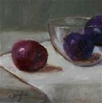 Plums in Glass - Posted on Tuesday, February 10, 2015 by Carol Josefiak