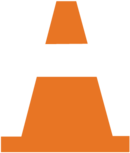 Orange work zone cone