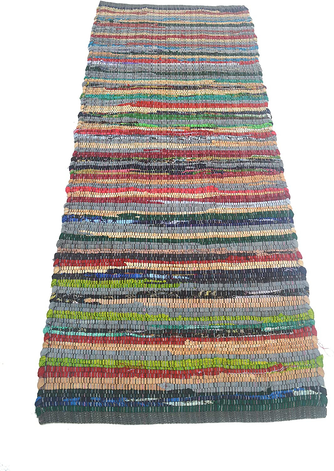 Image of Eco Friendly 100% Recycled Cotton Colorful Area Rug
