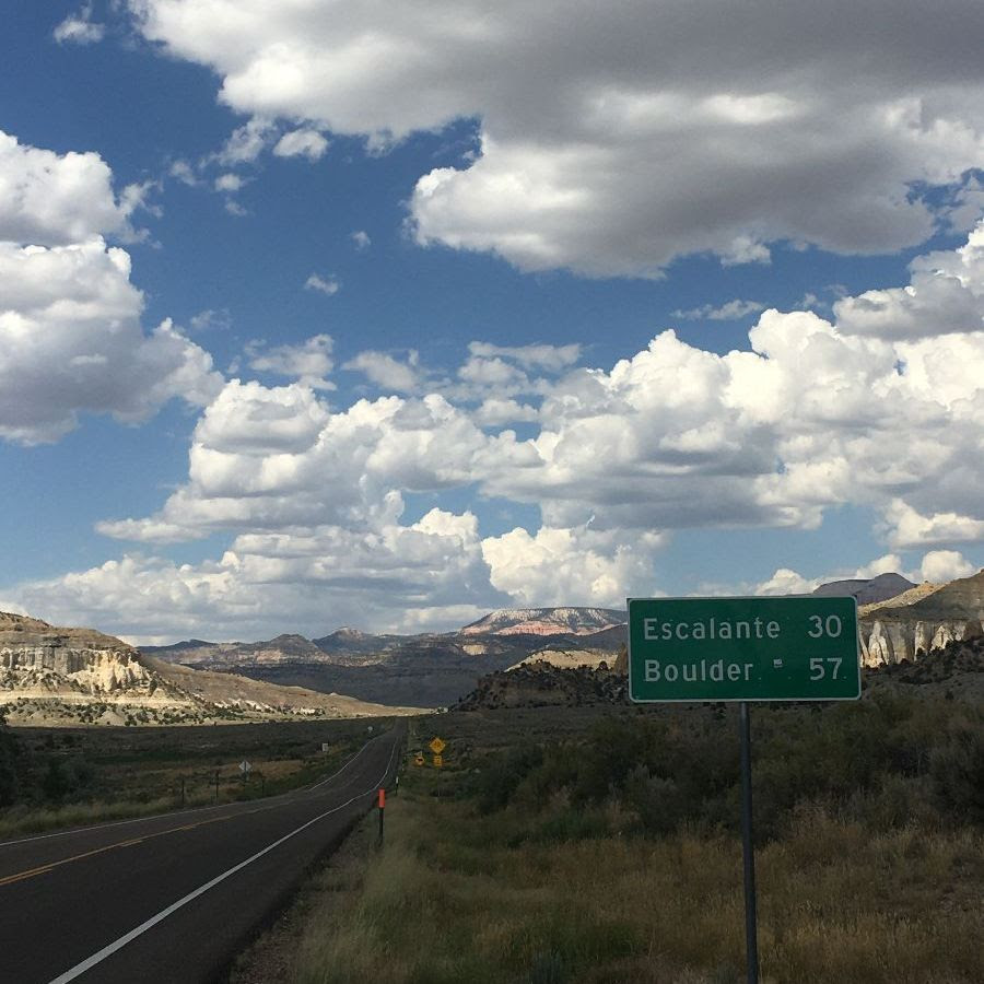 On the road in Escalante Utah