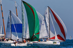 J/70s sailing off Florida