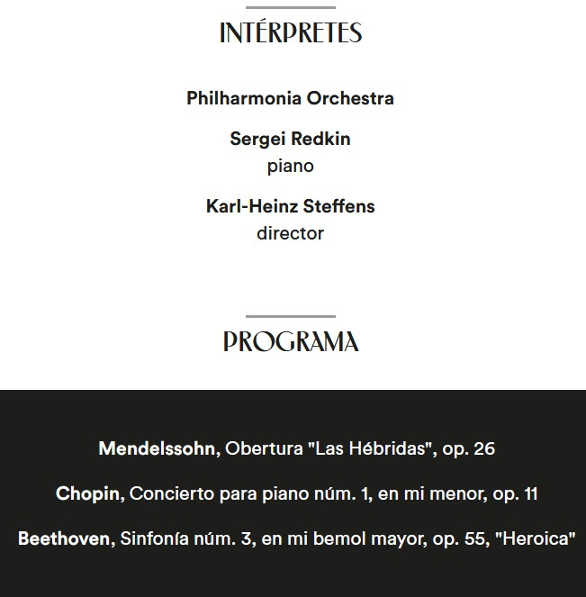 la filarmonica  Karl Heinz Steffens con The Philharmonia Orchestra