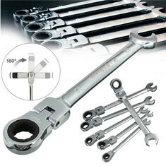 DANIU 6Pcs 6-12mm Flexible Pivoting Head Ratchet Wrench