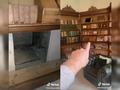 Property Developer Discovers Secret Passageway Behind Bookshelf in 500-Year-Old House image