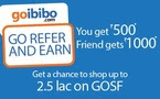 Goibibo  GOSF 2014 : Go Refer & Earn You get Rs.500 Friends gets Rs.1000