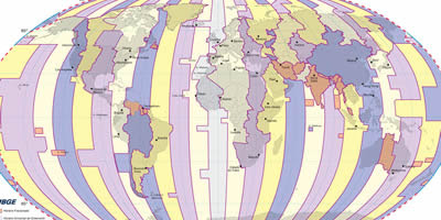 Mapa amb els diversos fusos horaris del món (Foto: Arxiu)