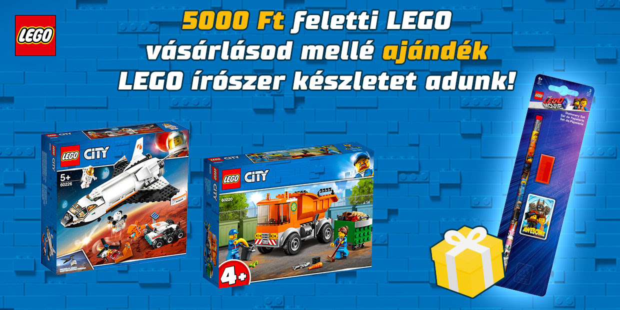 5000 Ft feletti LEGO vásárlásod mellé ajándék LEGO írószer készletet adunk!