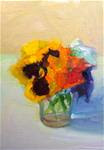 Pansies in Glass Jar,still life, oil on canvas,7x5,price$200 - Posted on Sunday, January 11, 2015 by Joy Olney