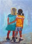 Daily Painting, Small Oil Painting, Figurative Painting, "Best Friends" by Carol Schiff, 6x8" Oil - Posted on Monday, November 24, 2014 by Carol Schiff