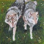 Wolf Duo - Posted on Monday, February 16, 2015 by Dorothy Jenson