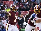 Washington Redskins quarterback Dwayne Haskins (7) throws a pass during an NFL football game against the New York Giants, Sunday, Dec. 22, 2019, in Landover, Md. (AP Photo/Mark Tenally) ** FILE **