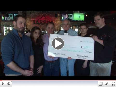 LMCTV presented with check from Sedona Taphouse on 2/10/17