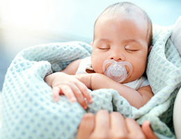 sleeping baby in blanket