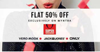 Flat 50% off Exclusively on Myntra