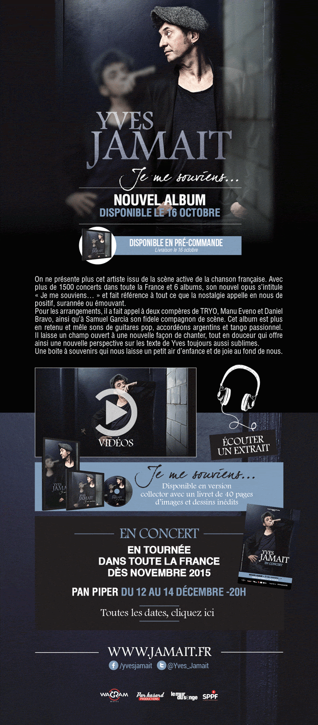 Sorties cd  dvd - - Sorties cd & dvd - septembre/ octobre 2015 Newsletter_yvesjamait.1