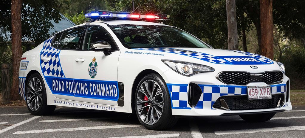 Kia Stinger twin-turbo V6 Queensland Police news