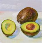 Two Avocados,still life,oil on canvas,6x6,price$200 - Posted on Thursday, April 16, 2015 by Joy Olney