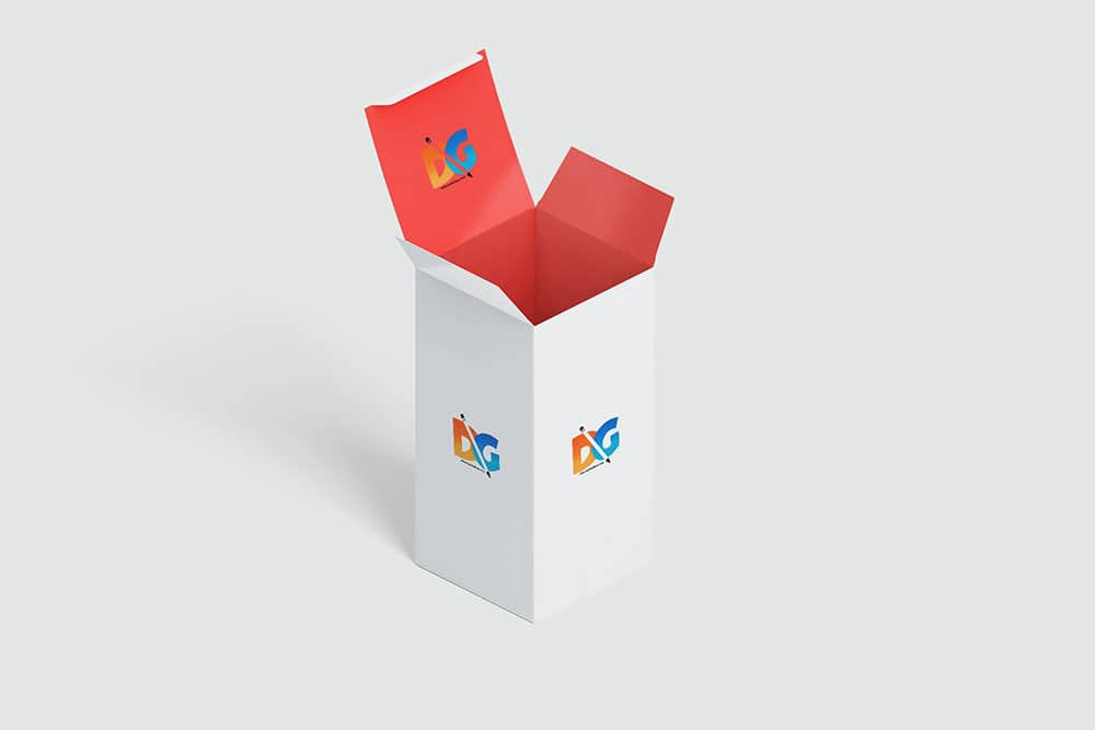 Free Download Open Box Mockup With Logo in PSD Designhooks