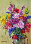 'Summer Flowers' An Original Oil Painting by Claire Beadon Carnell - Posted on Sunday, February 22, 2015 by Claire Beadon Carnell