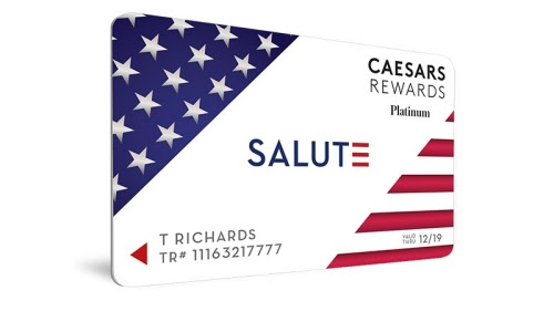 Caesars Rewards Salute card