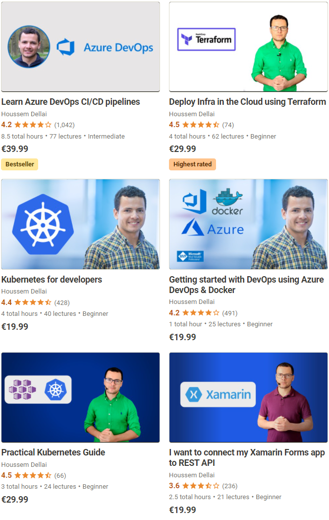 Cloud, Terraform, DevOps and Containers courses