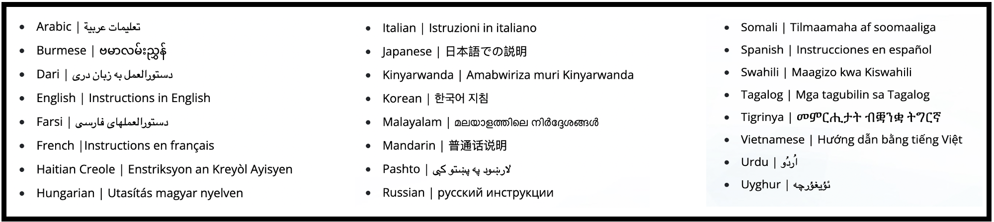 TARJIMLY volunteers help with many languages
