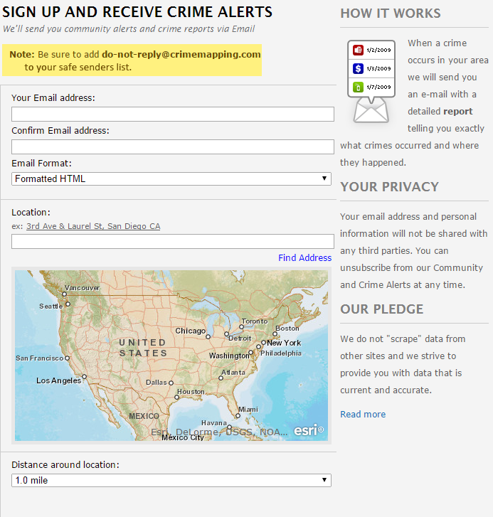 crime mapping signup image crime mapping signup image